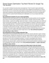Search Engine Optimisation Top-Notch Review On Google Top Ten No-No's