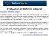 Evaluation of Definite Integral