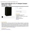 Danby DCR122BLDD 4.3 Cu. Ft. Designer Compact Refrigerator - Black