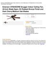 Emerson CF804SORB Snugger Indoor Ceiling Fan, 42-Inch Blade Span, Oil Rubbed Bronze Finish And Dark Cherry Medium Oak...