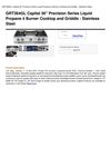 GRT364GL Capital 36 Precision Series Liquid Propane 4 Burner Cooktop And Griddle - Stainless Steel