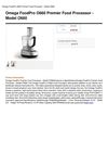 Omega Foodpro O660 Premier Food Processor - Model O660