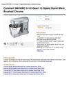 Cuisinart SM-55BC 5-1 2-Quart 12-Speed Stand Mixer, Brushed Chrome