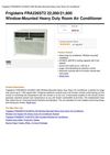 Frigidaire FRA226ST2 22,000 21,600 Window-Mounted Heavy Duty Room Air Conditioner