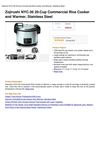 Zojirushi NYC-36 20-Cup Commercial Rice Cooker And Warmer, Stainless Steel