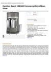 Hamilton Beach HMD400 Commercial Drink Mixer, Silver