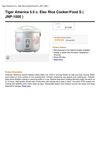 Tiger America 5.5 C. Elec Rice Cooker Food S