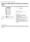 Sharp CV-P10MX 9,500-BTU Portable Air Conditioner, White
