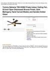 Tommy Bahama TB310DBZ Prado Indoor Ceiling Fan, 52-Inch Span Distressed Bronze Finish, Dark Mahogany Hand Carved...