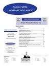 Summer 2012 Schedule of Classes