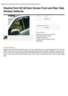 Weathertech 82138 Dark Smoke Front And Rear Side Window Deflector