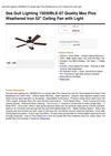Sea Gull Lighting 15030BLE-07 Quality Max Plus Weathered Iron 52 Ceiling Fan With Light