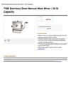 TSM Stainless Steel Manual Meat Mixer - 50 Lb Capacity