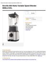 Breville 600 Watts Variable Speed Blender BBBL410XL