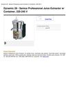 Dynamic 28 - Santos Professional Juice Extractor W Container, 220-240 V