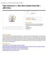 Tiger America 4 C. Elec Rice Cooker Food Ste