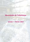 Sélection nouveautés janvier - février 2012