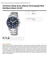 Victorinox Swiss Army Alliance Chronograph Blue Dial Mens Watch 241497