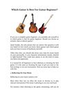 8 - Which Guitar Is Best For Guitar Beginner