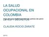 LA SALUD OCUPACIONAL EN COLOMBIA POWER POINT
