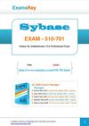 Free SYBASE 510-701 PDF 
