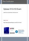 Pass SYBASE 510-410 Exam 