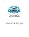 Salinas Union High School District Technology Plan 2012-2015