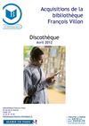 Nouvelles acquisitions discothèque avril 2012, bibliothèque François Villon, Paris