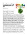 Social Business: Doing Good and Doing Well Too 