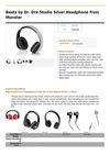 Beats By Dr. Dre Studio Silver Headphone From Monster