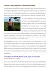 Creating Good Weight Loss Programs For Women