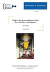 ENJEUX DE LA PROPULSION DES MISSILES