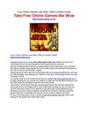 Take Free Online Games like Wow