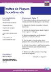 Truffes de Pâques chocolavande