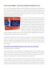 Eat To Lose Weight - Cycle Your Eating For Rapid Fat Loss