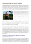 Creating Good Weight Loss Programs For Women