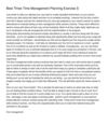Best Three Time Management Planning Exercise S