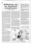 Réflexions sur les frontières européennes