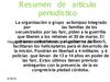 resumen de articulo periodistico