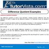 Difference Quotient Examples