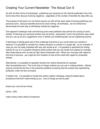 Creating Your Current Newsletter � The Actual Con S