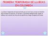primera temporada de lluvias