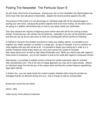 Posting The Newsletter � The Particular Scam S