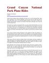 Grand Canyon National Park Plane Rides
