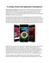 To Unique iPhone 3GS Application Development