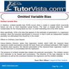 Omitted Variable Bias