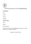 Autorisation parentale