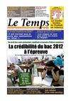 Le Temps d'Algérie Edition du Mardi 25 Avril 201