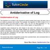 Antiderivative of Log