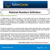 Rational Numbers Definition
